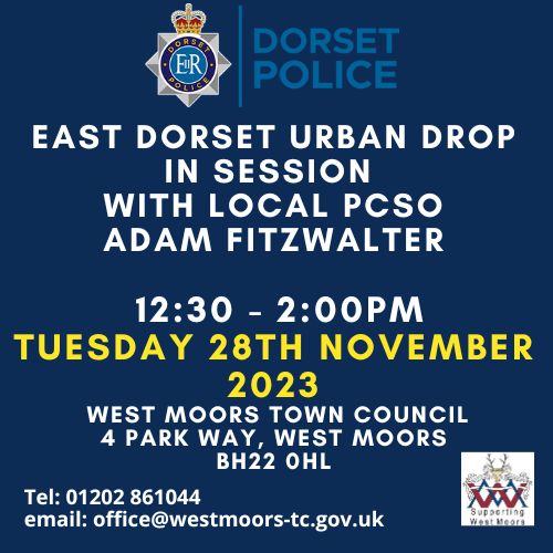 Local PCSO Drop in Session Tuesday 28th November 12:30-2pm