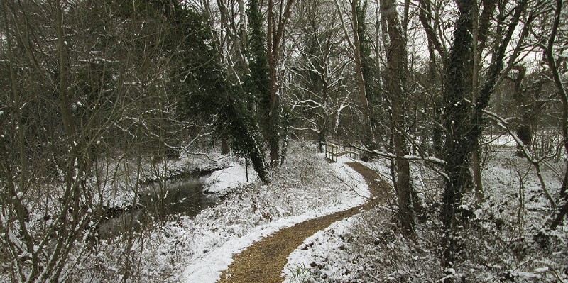 Riverside Walk in the snow
