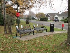Memorial seating area