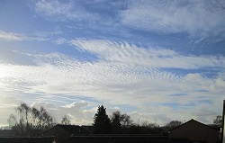 Winter sky over West Moors