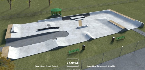 Plan image of the new skatepark
