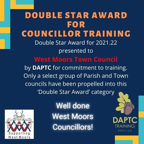Double Star Award for Councillor Training 2021.22