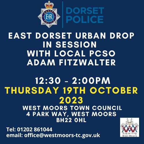 Local PCSO Drop In Session Thursday 19th October 2023 12-2.30pm