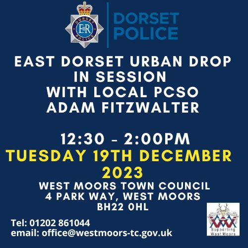 Local PCSO Drop in session Tuesday 19th December 2023 12.30-2pm