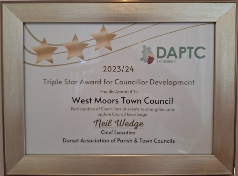 DAPTC TRIPLE STAR AWARDED for COUNCILLOR DEVELOPMENT