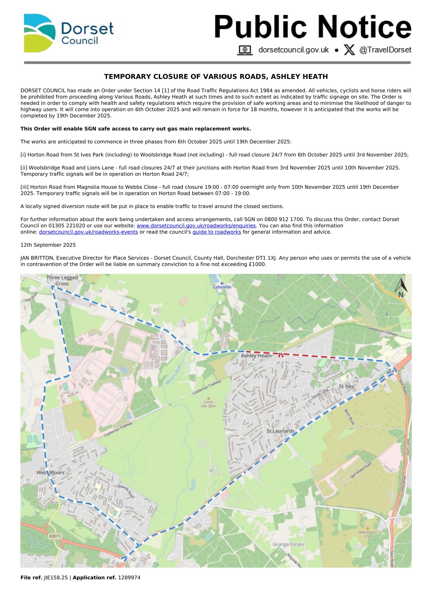 Upcoming Roadworks - Horton Road