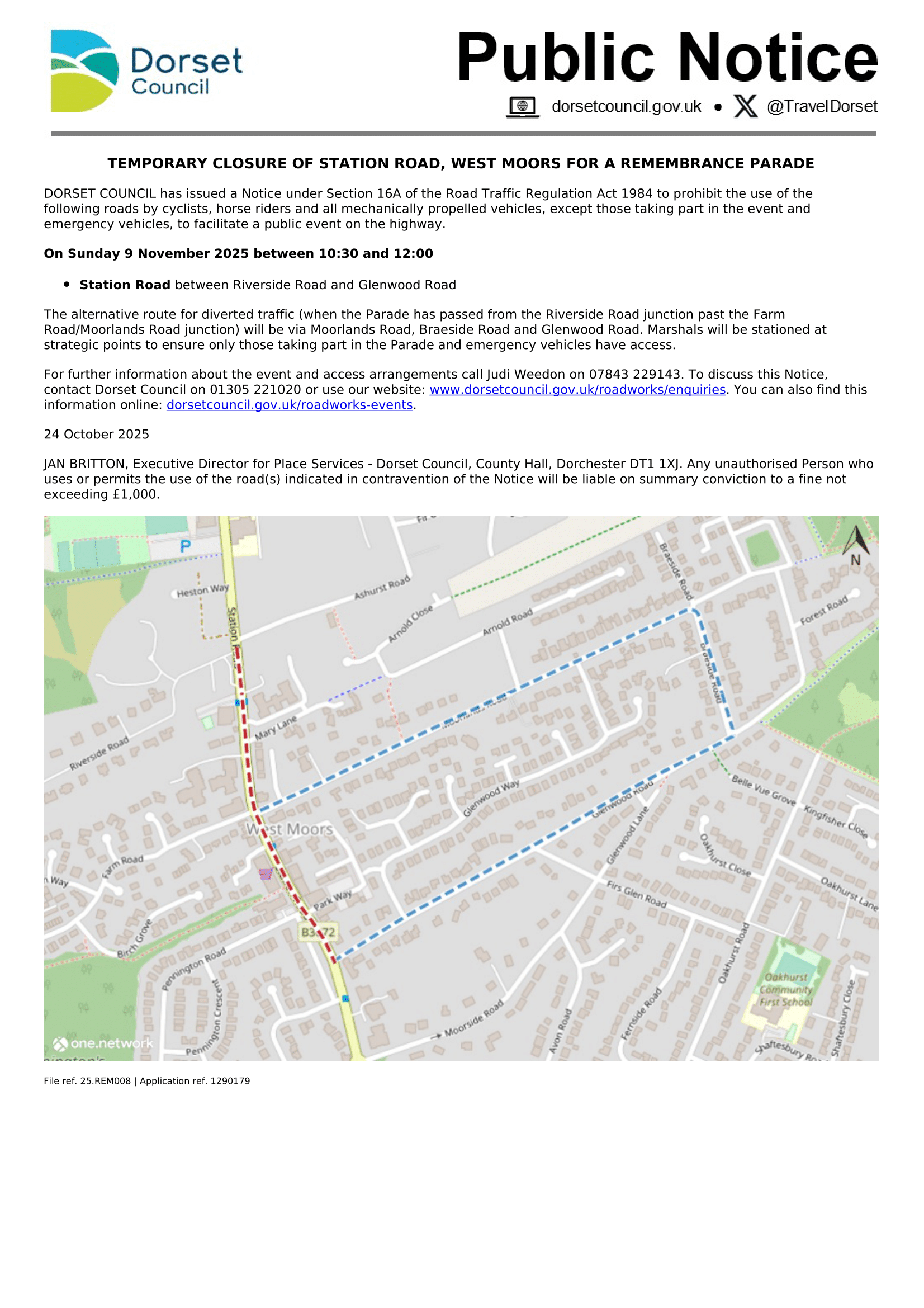 Notice of Road Closure